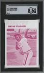 1977 Topps #237 Gene Clines 9 card progressive proof.